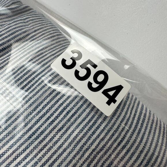 J Jill Top Womens Extra Large Blue Striped Floral Short Sleeve Linen Resort - Picture 13 of 13